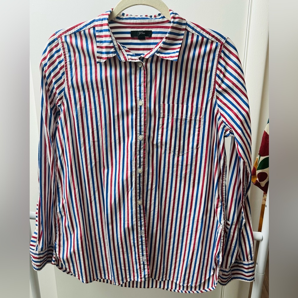 J. Crew Men's Multicolor Striped Button Down Shirt